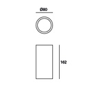 ADJUSTABLE SURFACE IP23 MIX FRAME 80MM WHITE