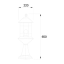 BOLLARD IP23 SIROS E27 RUSTY BROWN