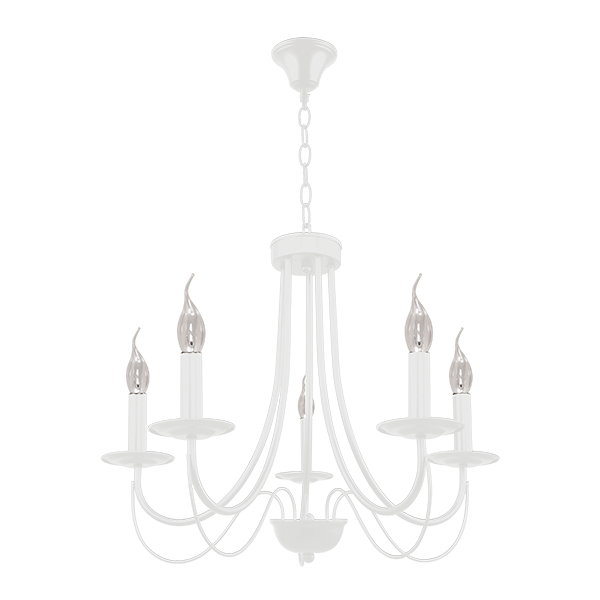 ANGELA CHANDELIER 5XE14 WHITE