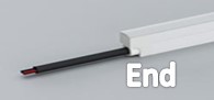 [PU-END-CABLE] One end cable outlet 2PIN 30CM (End, Side or Bottom)