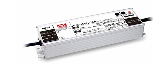 150W 24V Constant Voltage + Constant Current LED Driver - Mean well driver IP67 Non-Dimmable.