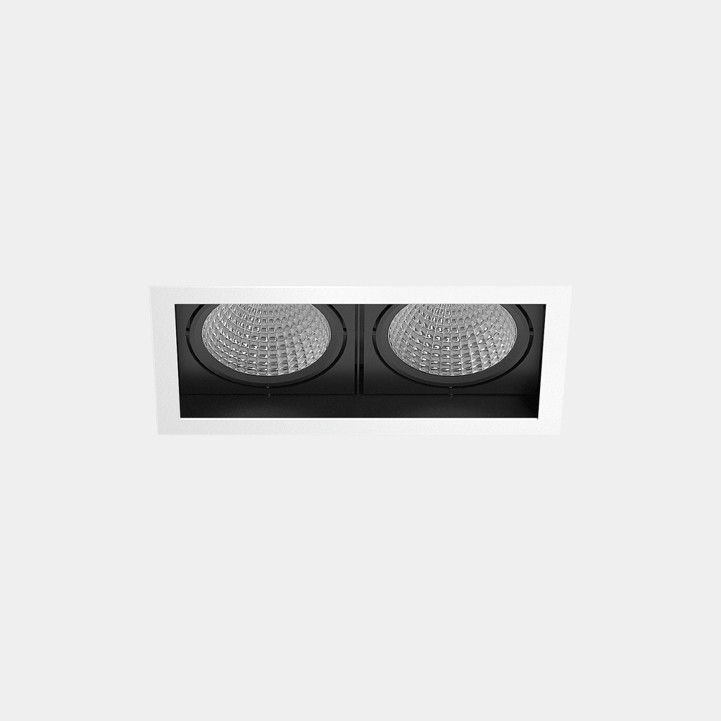 [AU19-18W9M3OU60] Downlight Multidir Evo Big Double Recessed Trim 36.4 LED warm-white 3000K CRI 90 22.5º ON-OFF Black IN IP20 / OUT IP54 3943lm