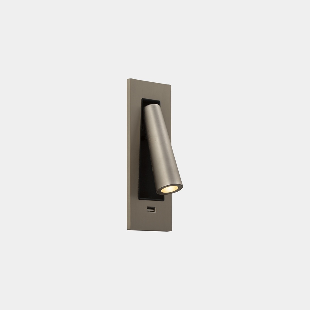 Reading lights GAMMA SR usb LED 3.2W LED warm-white 2700K ON-OFF Satin nickel 137lm