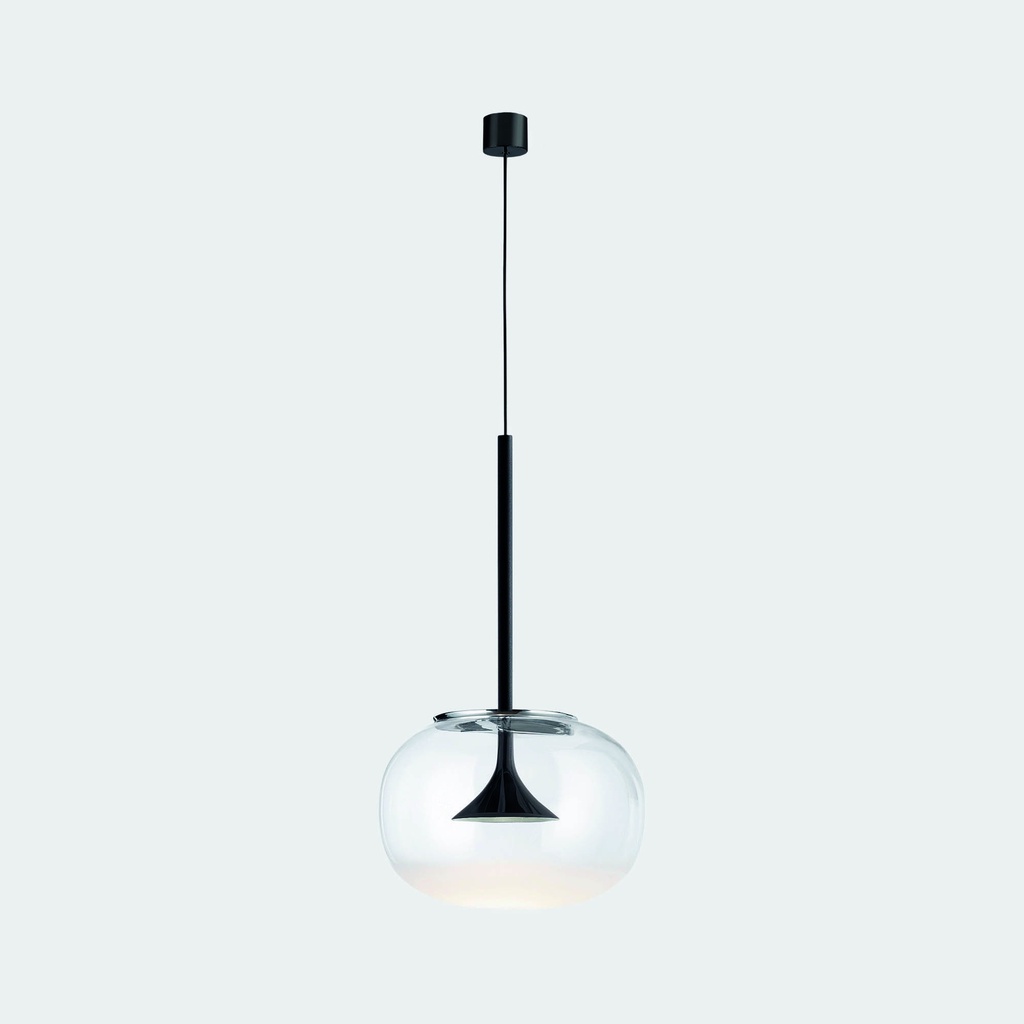 Pendant Alive Single with glass difusor LED 8.5 LED warm-white 2700K ON-OFF Chrome 454lm