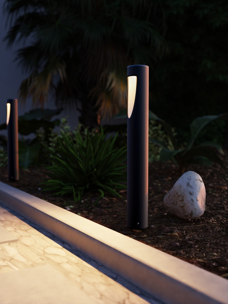 [PX-0561-ANT] Bollard IP54 BRIT LED 7.1W LED warm-white 3000K Urban grey 855