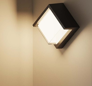 [PX-0638-NEG] Wall fixture IP65 CREU LED 15.2 SW 2700-4000-6000K ON-OFF Black 1800Lm