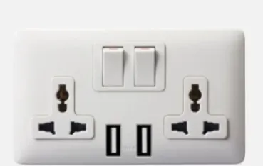 [WDBA1821-N-W2] 13A Twin switched multisocket with USB W2
