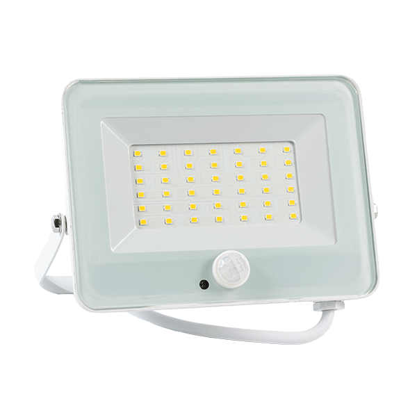 [98VEGA30SWW/WH] VEGA30 SLIM 30W LED FLOODLIGHT WITH SEN 3000K WH