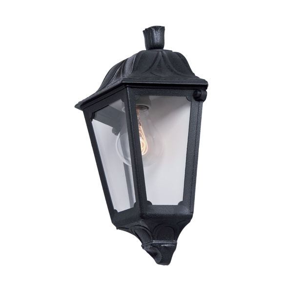 [96IESSEWL/BL] IESSE WALL HALF LATERN 1XE27 IP55 BLACK