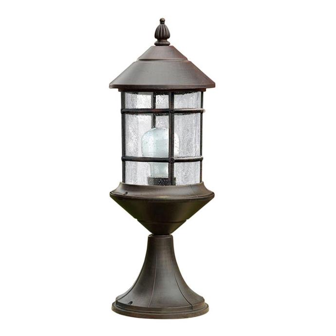[PX-0026-OXI] BOLLARD IP23 SIROS E27 RUSTY BROWN