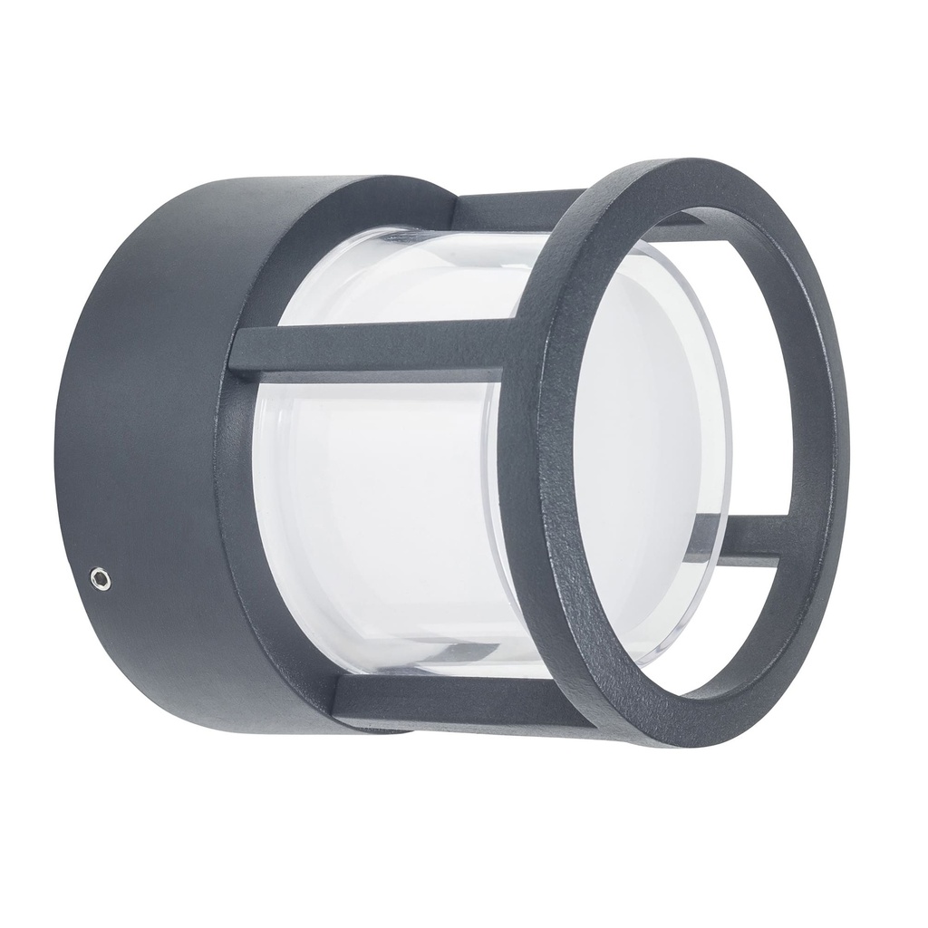 [PX-0668-NEG] Wall fixture IP54 ONE LED 6.3W LED warm-white 3000K ON-OFF Black 750Lm.