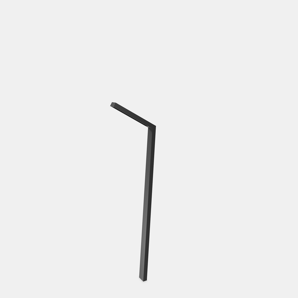 [60-E000-Z5-CL] Streetlight IP65 ZigZag Asymmetrical LED 62.1W LED warm-white 3000K 1-10V Urban grey 5595lm