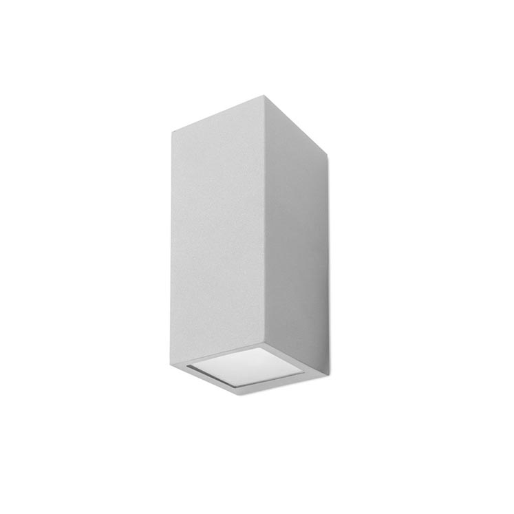 WALL FIXTURE IP44 CUBE SMALL GU10 GREY