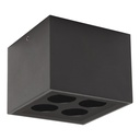 Ceiling fixture IP65 Crest 6.6W LED warm-white 3000K ON-OFF Black 611lm
