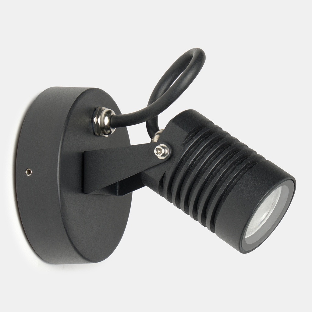 [PX-0767-NEG] Wall fixture IP65 Vista LED 4.9W LED warm-white 3000K ON-OFF Black 525LM