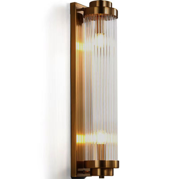 [955HARRIS2W/CU] HARRIS WALL LAMP 2XE14 COPPER/CRYSTALS