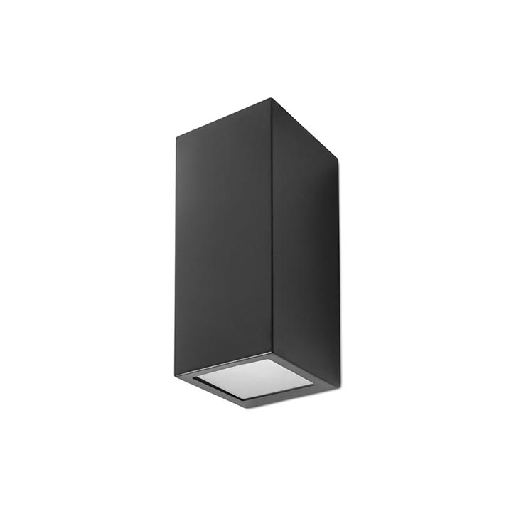 [PX-0056-NEG] WALL FIXTURE IP44 CUBE SMALL GU10 BLACK
