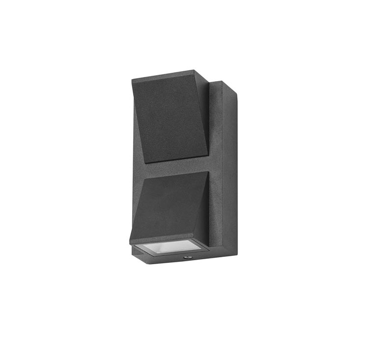 [PX-0396-NEG] Wall fixture IP54 Loyd Double Emission LED 5.9W LED warm-white 3000K ON-OFF Black 360LM