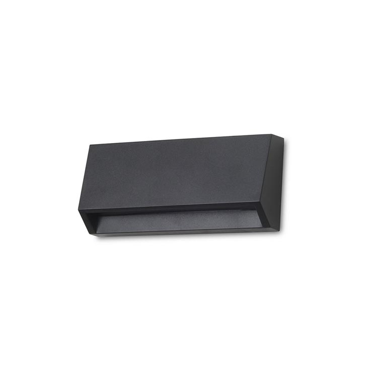 *WALL FIXTURE IP65 GROVE OPAQUE RECTANGULAR SHORT LED 1.4W 4000K 200LM BLACK