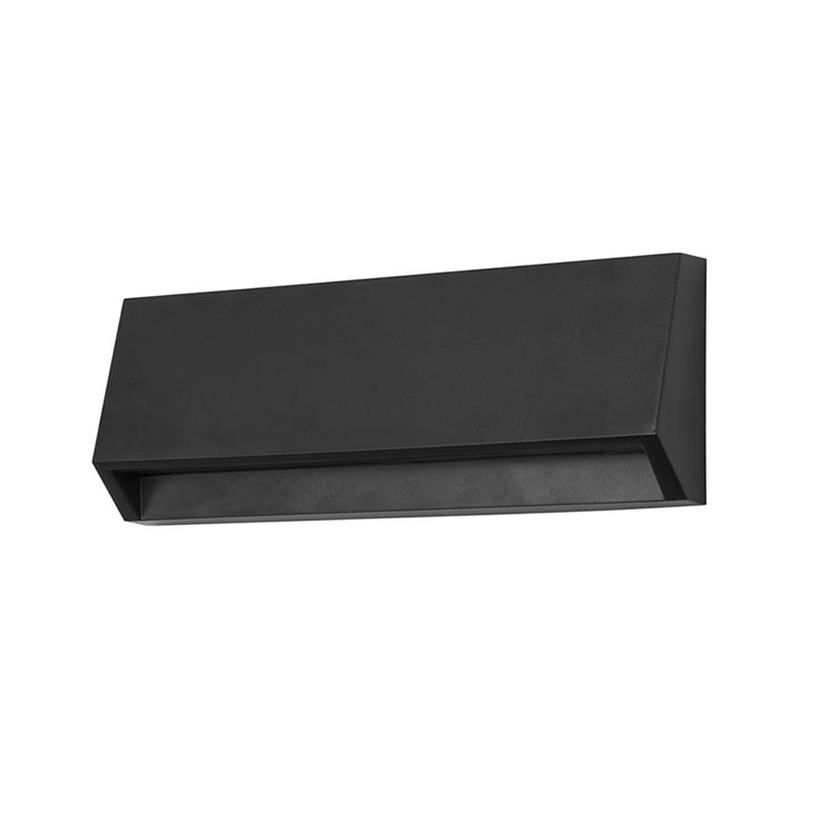 [PX-0130-NEG] WALL FIXTURE IP65 GROVE OPAQUE RECTANGULAR MIDDLE LED 2.5W 4000K BLACK 95LM