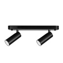 SPOTLIGHT IP20 LOGOS DOUBLE LED 3W 3000K BLACK 282LM