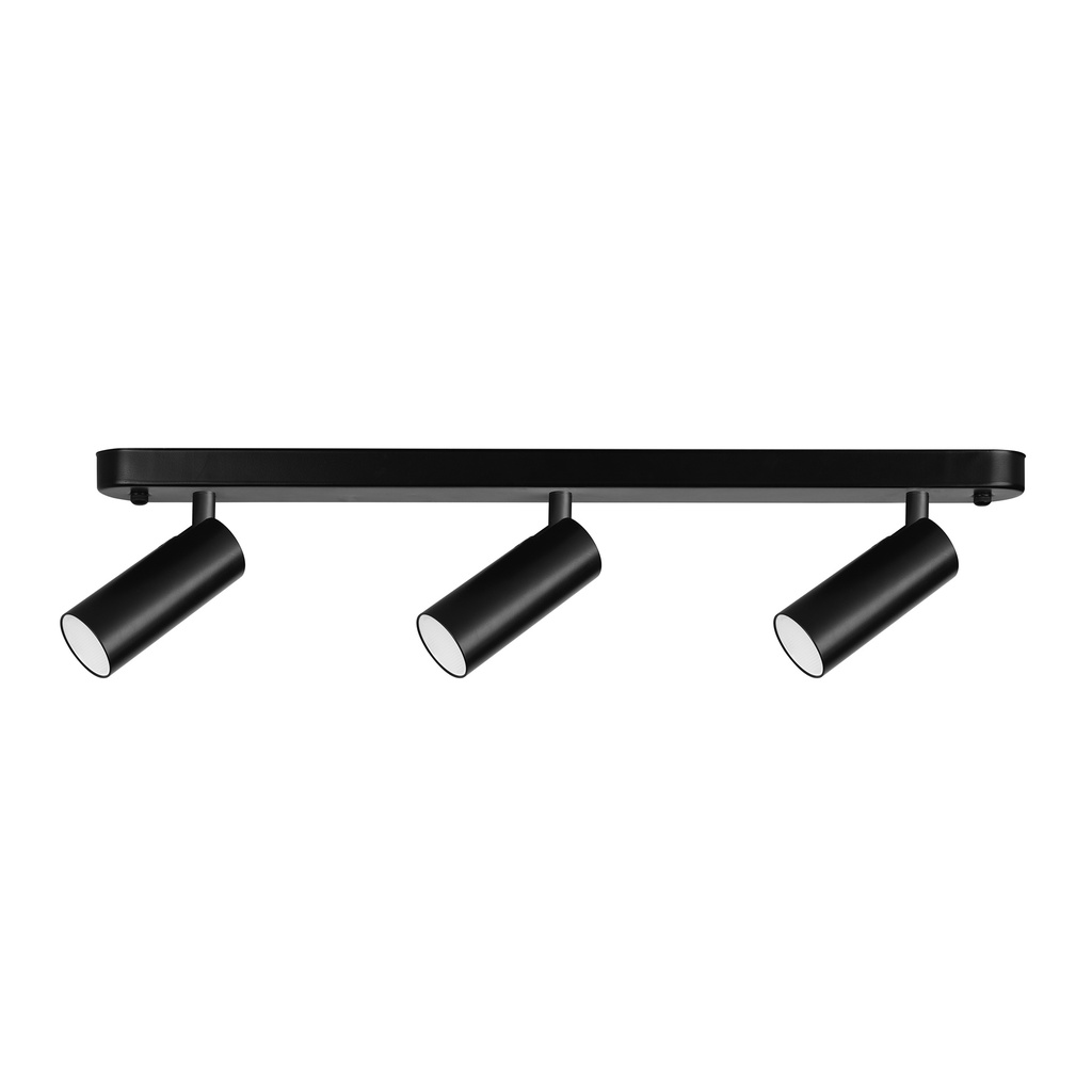 SPOTLIGHT IP20 LOGOS TRIPLE LED 3.7W 3000K BLACK 282LM