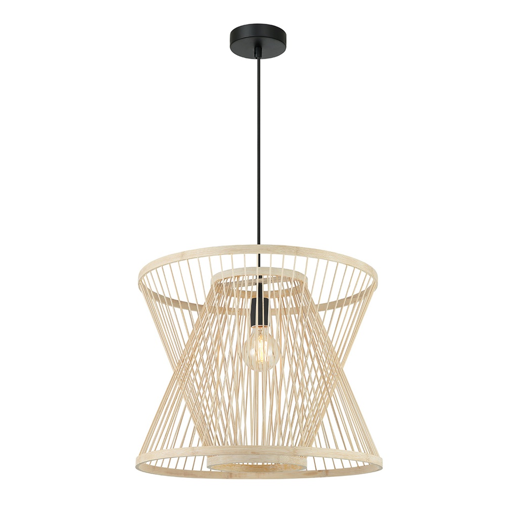 [DE-0010-MAD] PENDANT IP20 MEG E27 40W IMITATION WOOD