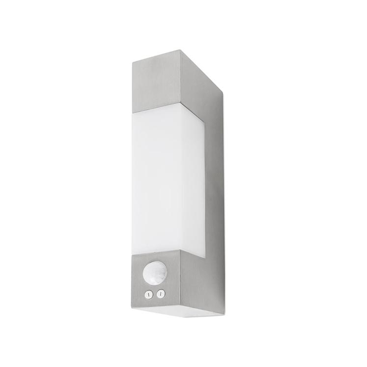 [PX-0278-INO] Wall fixture IP44 Litus with sensor LED 5.3W 4000K Stainless steel 420lm