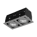 Grey recessed Double Downlight- CARDAN
