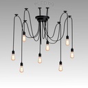 E27 BLACK BLOOM CHANDELIER- 955BLOOM8