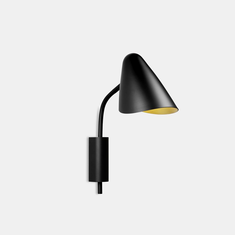 [05-7582-05-05] Wall fixture Organic E14 23W Metallic black