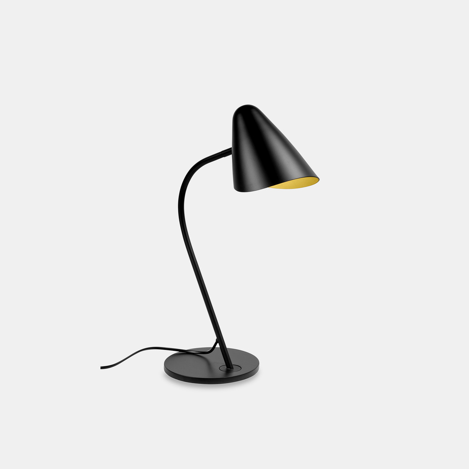 Table lamp Organic E27 23W Metallic black