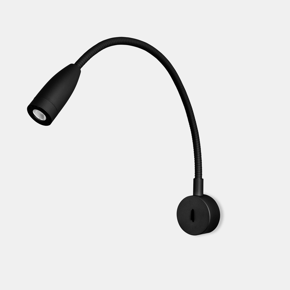 Reading lights Bed Round LED 2.2W 3000K Metallic black 127l