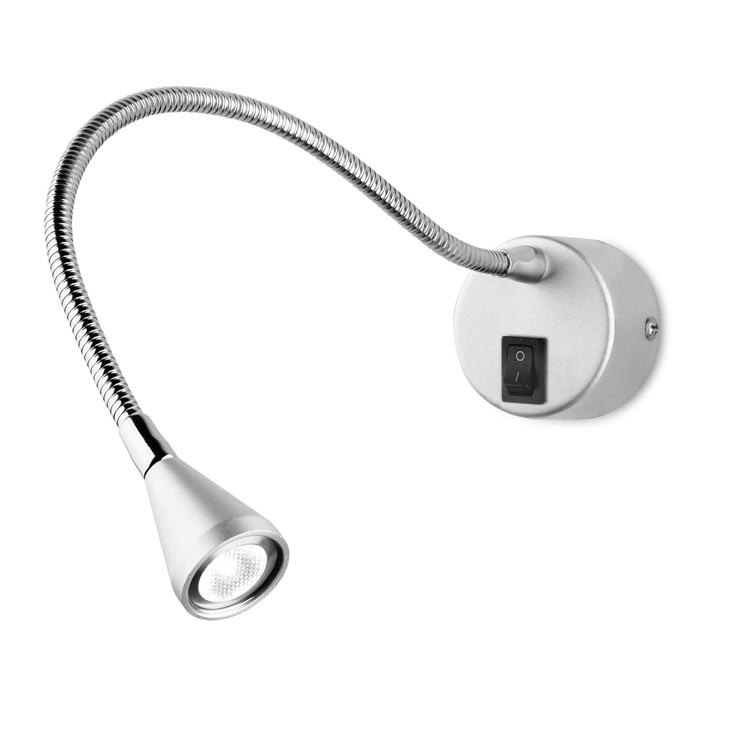 Reading lights Book Round Surface LED 1W 3000K Chrome 28lm