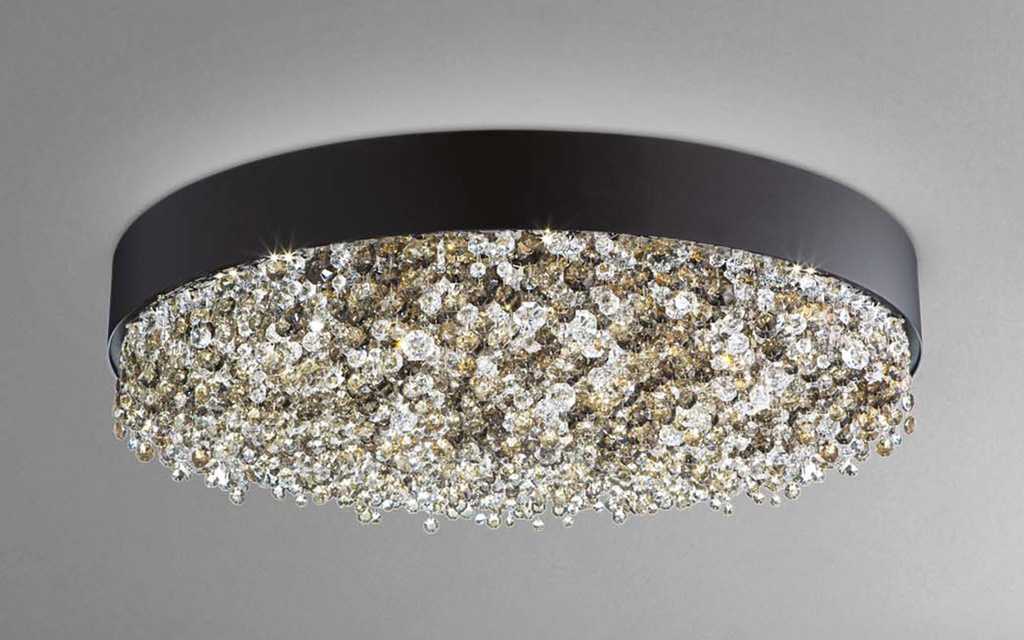 [OLAPL/6/90/F01/L] Masiero Ola PL6 90 LED Large Round Ceiling Light with Colored Glass