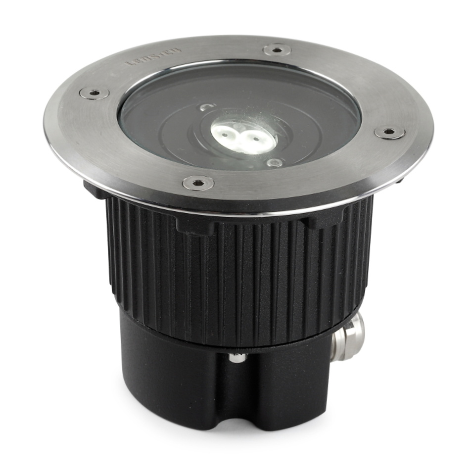 Recessed uplighting IP65/IP67 Gea Power LED Round ø130mm LED 6W 3000K AISI 316 stainless steel 460lm
