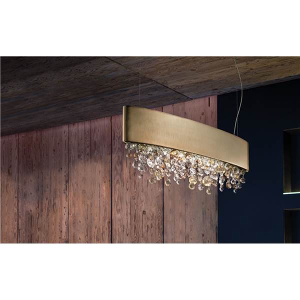 [OLAS/2/OV/50/F03/L] Masiero Ola S2 OV 50 Oval LED Pendant with Colored Glass