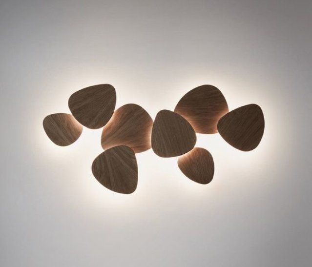 TRIA SET 8 WALL LIGHT DIMMABLE TRIAC NATURAL OAK