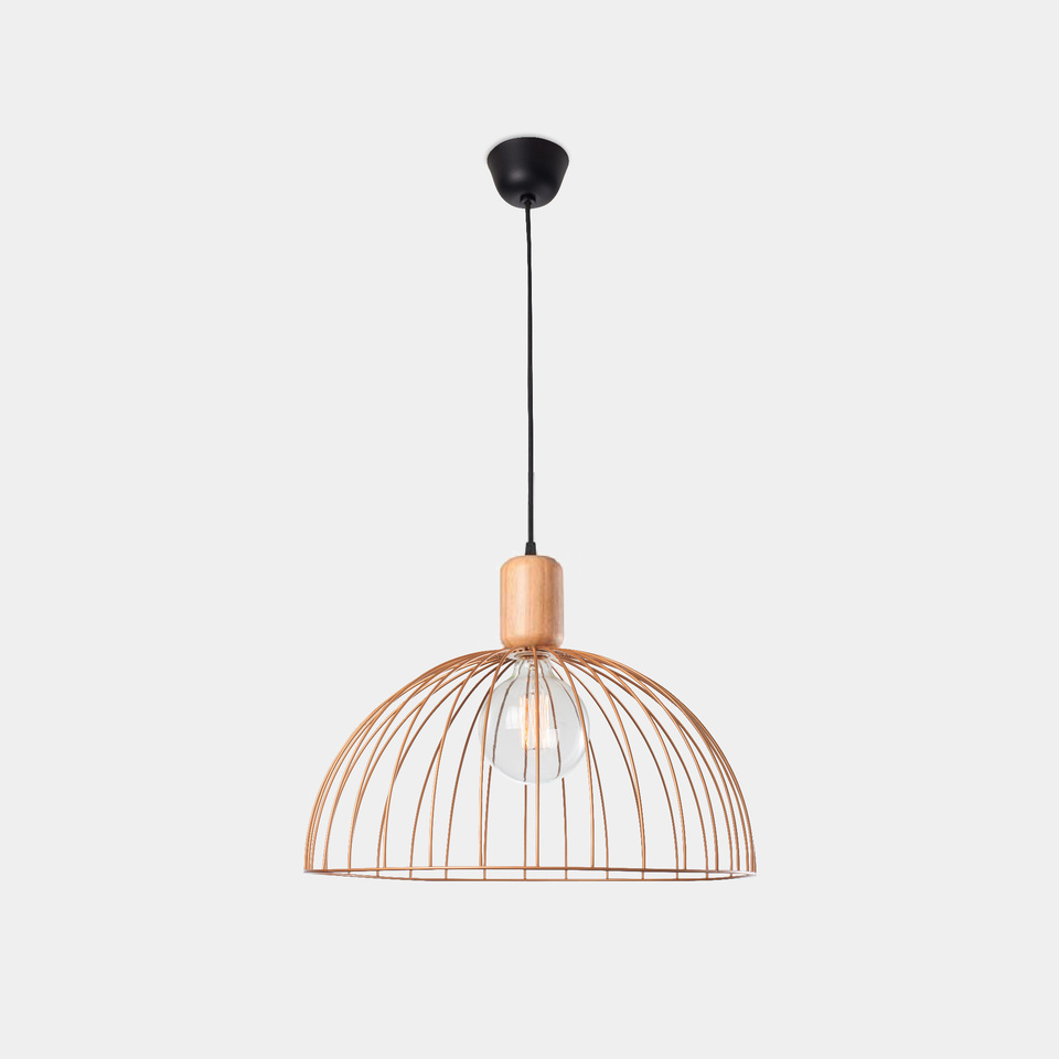 [00-6414-93-F5] Pendant Contrast ø487mm E27 60W Light wood