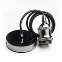 Black chrome hanging pendant holder