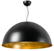 PENDANT BLACK GOLD DOME
