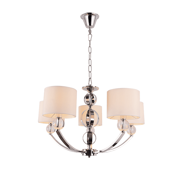 MAYA CHANDELIER 5XE27 CHROME D600XH400mm