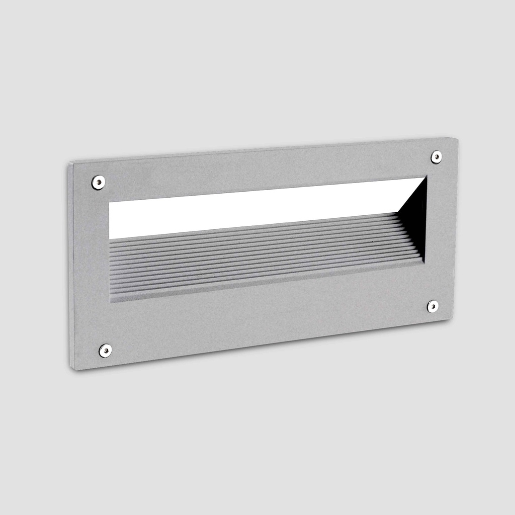 Recessed wall lighting IP66 Micenas LED Rectangular LED 5.5W 3000K Grey 128lm