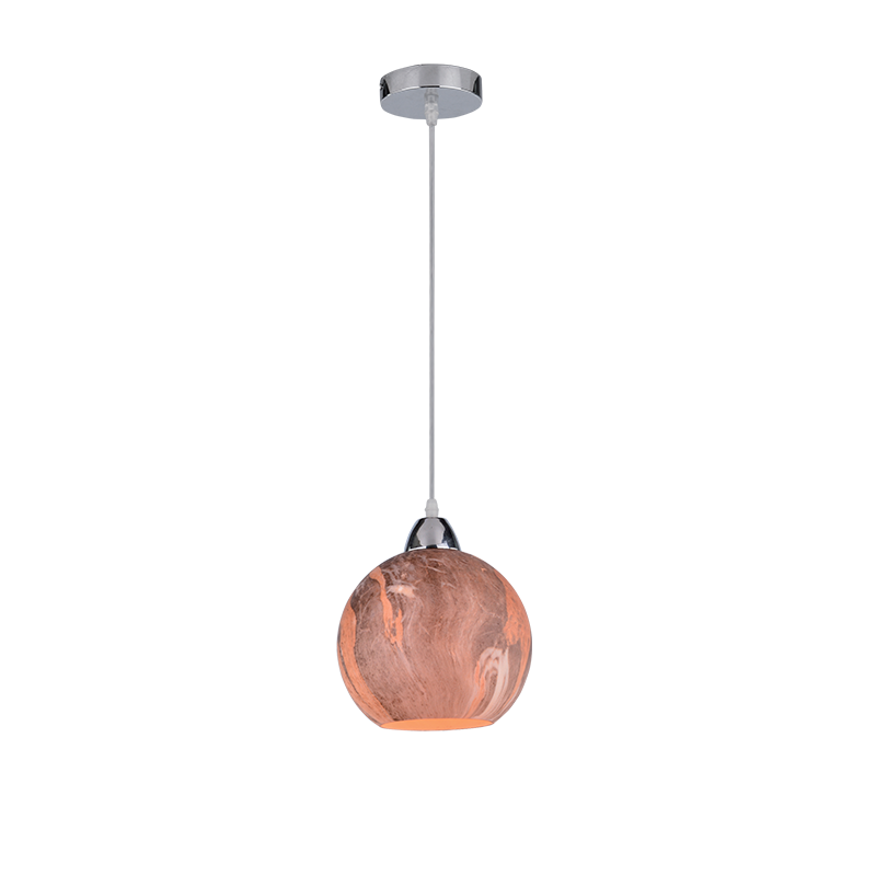 [955MARBLE1A/BR] MARBLE-1A PENDANT 1XE27 COFFEE/MARBLE