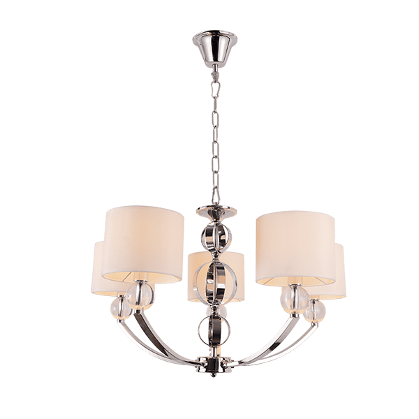 [955MAYA5] MAYA CHANDELIER 5XE27 CHROME