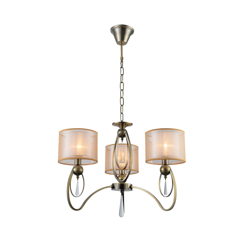 [955MERY3/AB] MERY CHANDELIER 3XE27 ANTIQUE BRASS