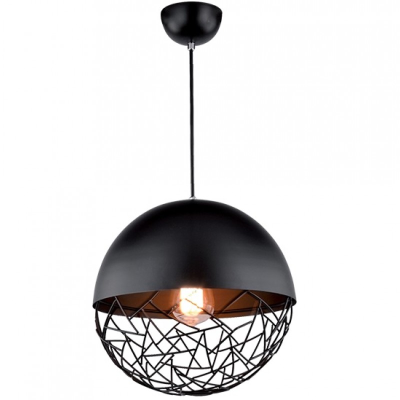 [955UNION1] UNION PENDANT 1XE27 BLACK D300mm