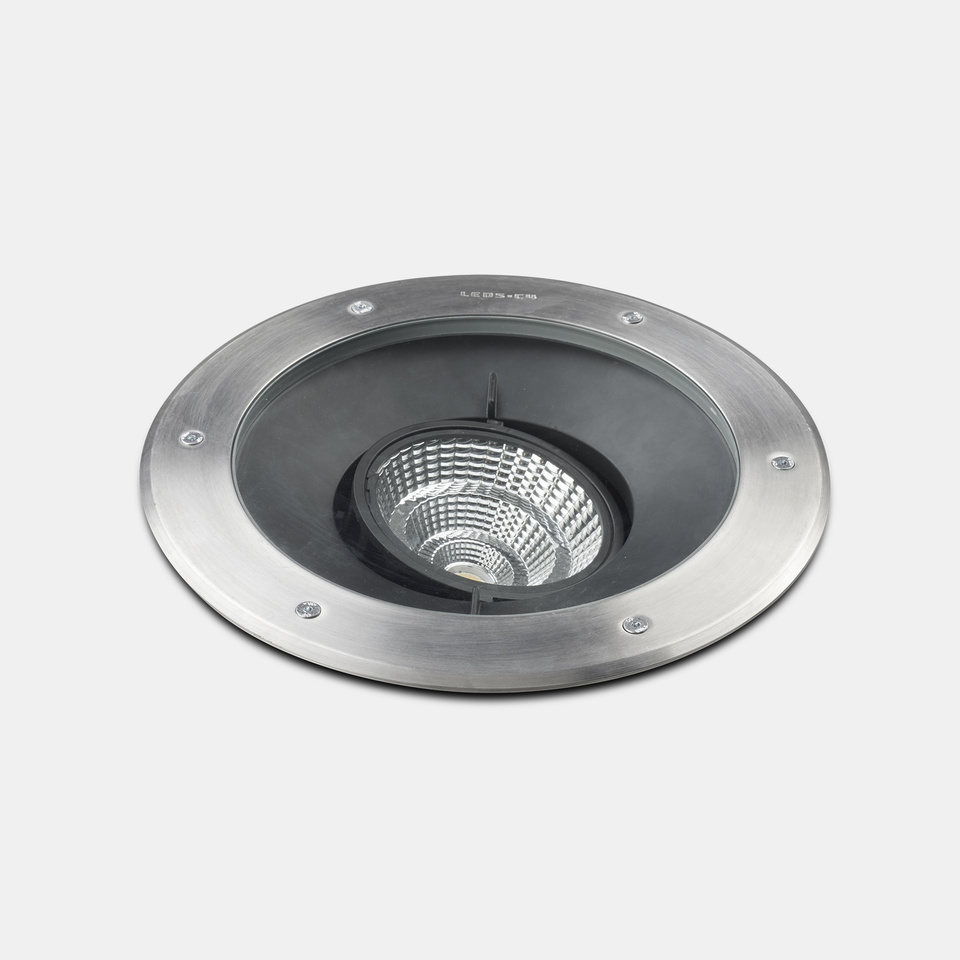Recessed uplighting IP65/IP67 Gea Cob LED Aluminium ø223mm LED 34.7W 3000K 1-10V AISI 316 stainless steel 3681lm