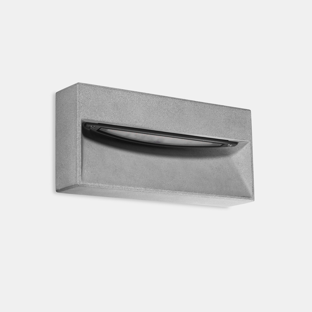Recessed wall lighting IP66 Arc LED 9W 3000K Cement 404lm