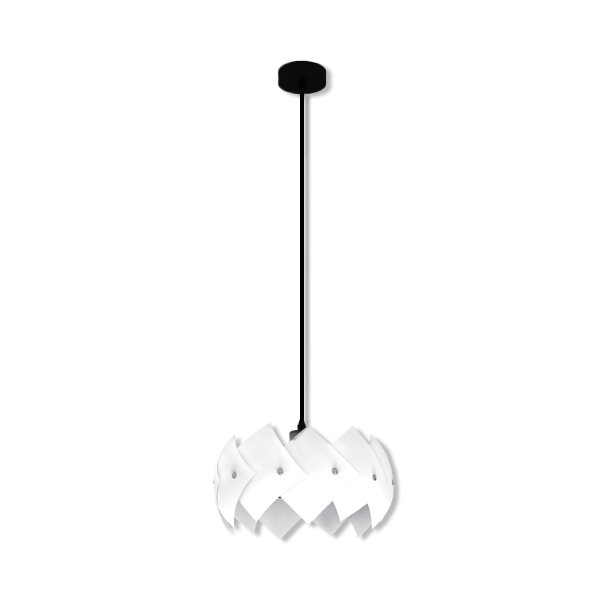 [955ROCCO1/WH] ROCCO PENDANT 1xE27 WHITE